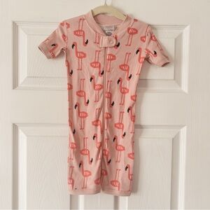 Hanna Anderson Baby Organic Cotton PJ One Piece Shortie Flamingo (85 | 2T)